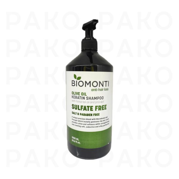 شامپو روغن زیتون بیومنتی Biomonti ضد ریزش و بدون سولفات 1000 میل