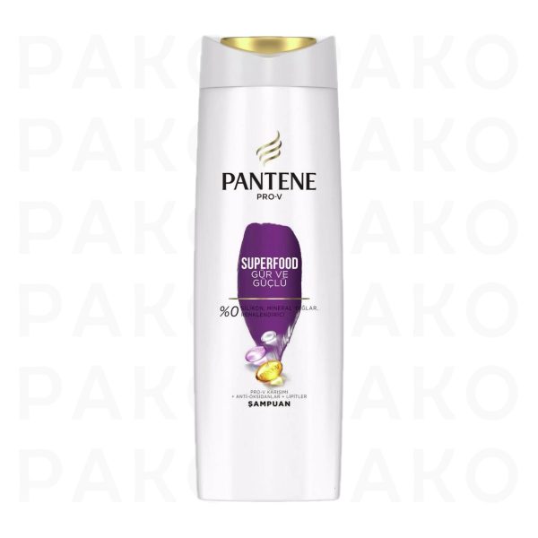 شامپو پنتن سوپر فود مناسب تقویت و تغذیه مو بنفش 350 میل Pantene Superfood Shampoo