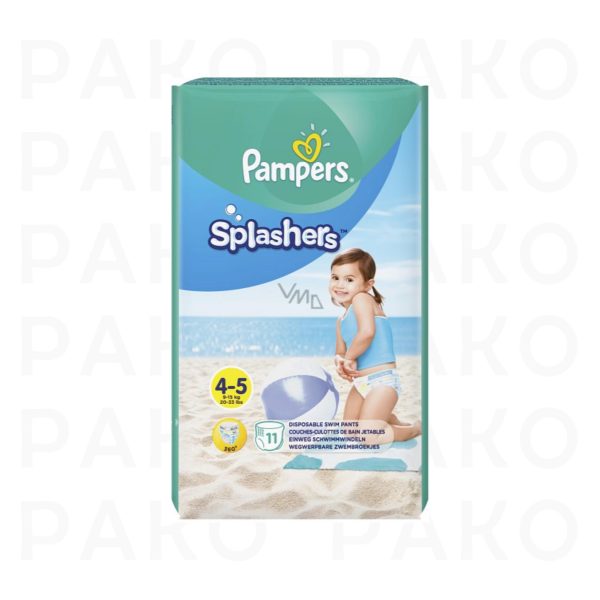 پوشک بچه استخری بسته 11 عددی برند پمپرز Pampers مدل Splashers سایز 5-4