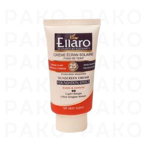 کرم ضدآفتاب کرم پودر رنگی الارو(ellaro) بژ روشن و طبیعی SPF25