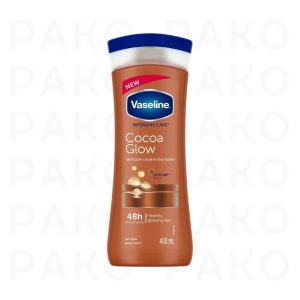 لوسیون بدن وازلین مدل cocoa glow حجم ۴۰۰میل vaseline