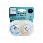 پستانک دو عددی ultra air Animals (0-6 ماه) فیلیپس اونت