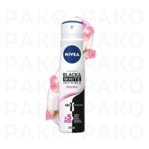 اسپری ضد تعریق زنانه نیوا مدل Black & White Invisible Clear nivea حجم 250 میل