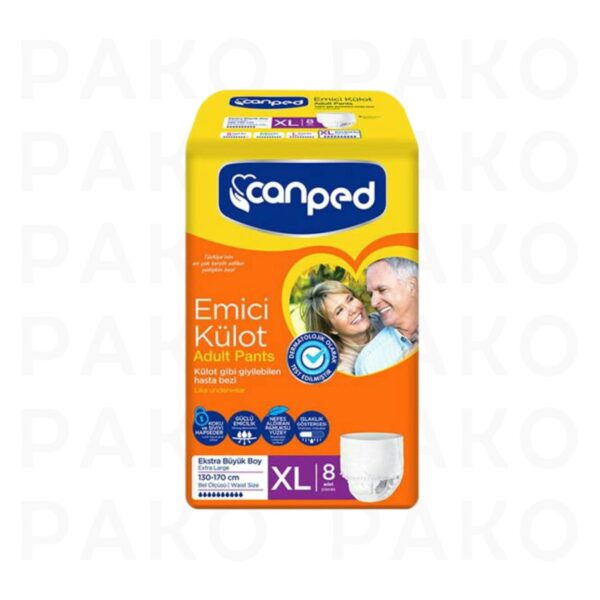 پوشک شورتی بزرگسال جانپد سایز ایکس لارج بسته 8 عددی جان پد Canped XL Emici kulot